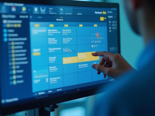 User scheduling an online meeting on calendar interface