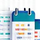 Icon showing real-time calendar synchronization across Google, Outlook, and Apple