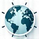 Icon representing accurate time-zone conversion